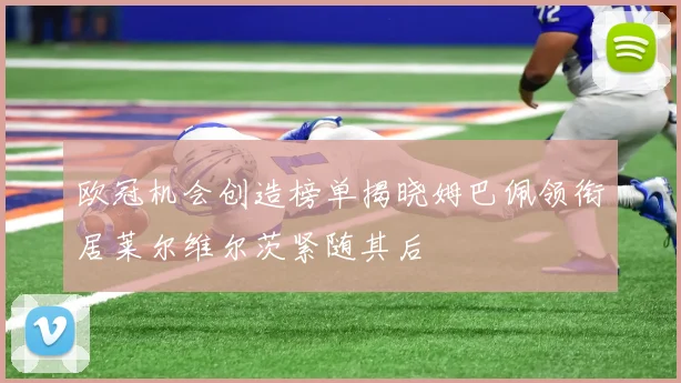 欧冠机会创造榜单揭晓姆巴佩领衔居莱尔维尔茨紧随其后